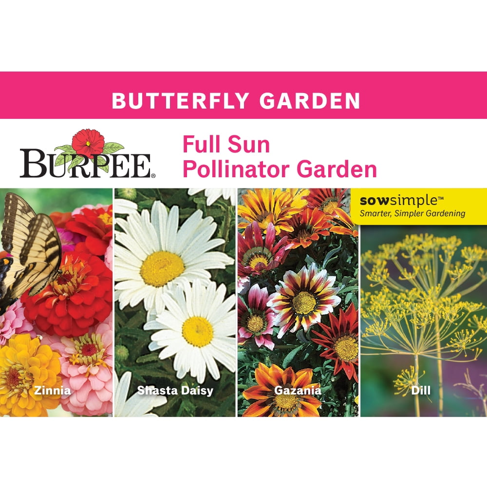 Burpee Full Sun Pollinator Garden Starter Garden Flower Seed Collection