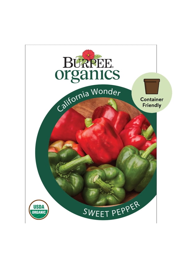 Organic California Wonder Sweet Pepper Vegetable Seed, 1-Pack