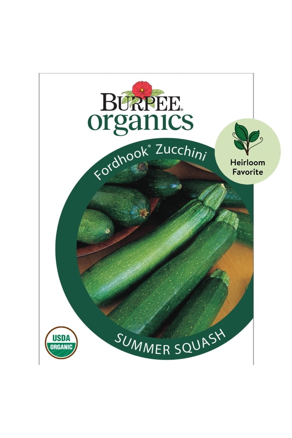 Organic Fordhook Zucchini Summer Squash Vegetable Seed, 1-Pack