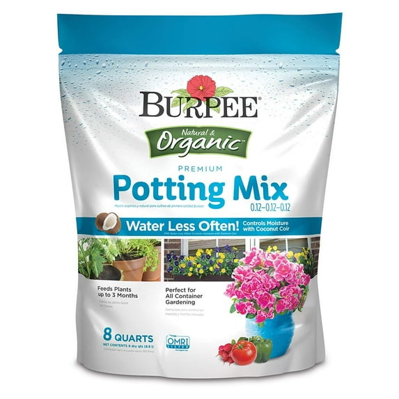 Burpee Organic Premium Potting Mix, 8 Quart