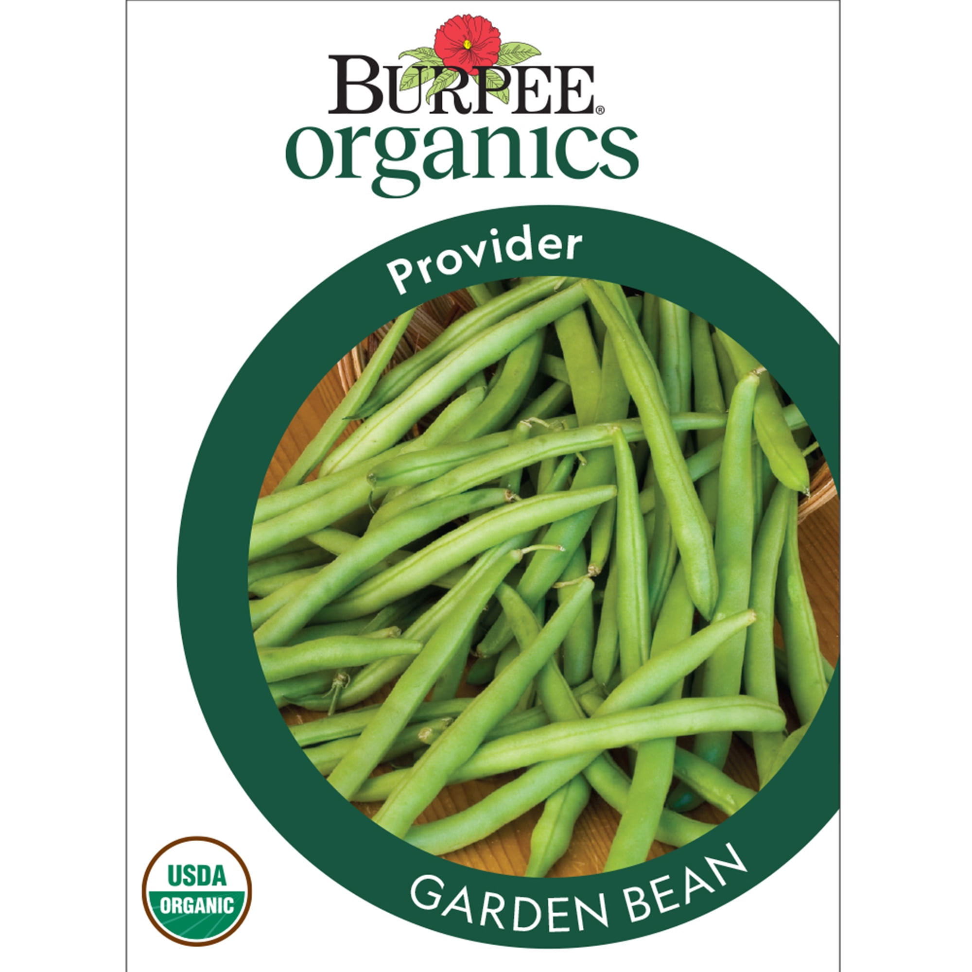 Burpee Organic Provider Garden Bean Vegetable Seed, 1Pack