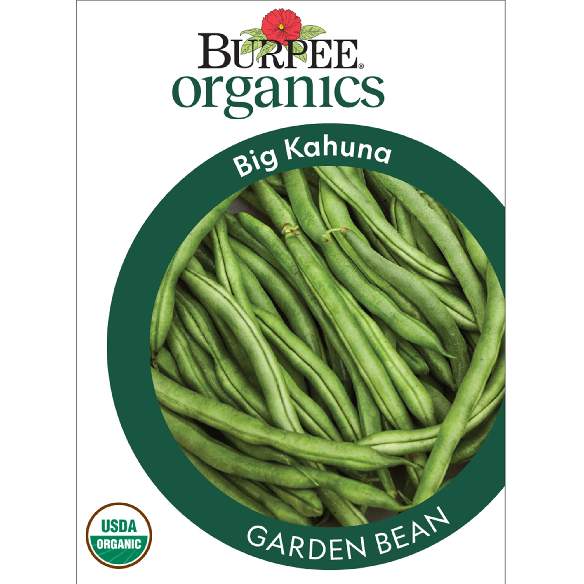 Burpee Organics Big Kahuna Garden Bean Seeds NonGMO, Organic