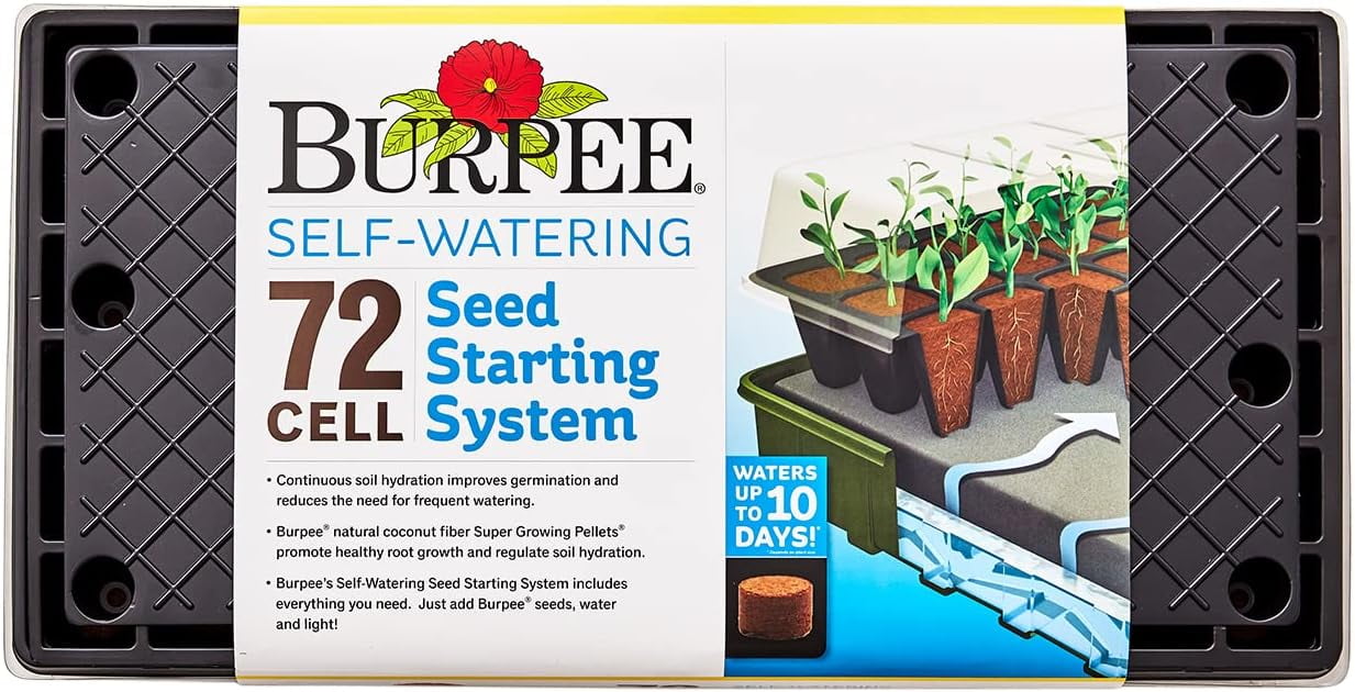 Burpee Self-Watering Seed Starter Tray, 72 Cells