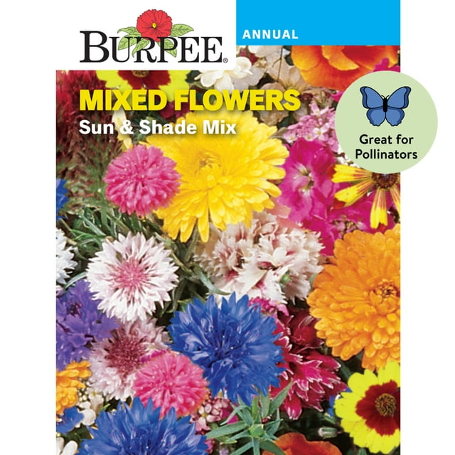 Burpee Sun & Shade Mix Mixed Flower Seed, 1-Pack - Walmart.com
