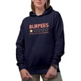 thumbnail image 1 of Burpees, Would Not Recommend, 1 Star Rating, Funny Gym or Work Out Merch Gift, Navy Blue Hooded Sweatshirt or Hoodie, 2XL, 1 of 5