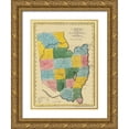 thumbnail image 1 of Burr 14x18 Gold Ornate Wood Framed with Double Matting Museum Art Print Titled - Saratoga New York - Burr 1829, 1 of 4