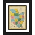 thumbnail image 1 of Burr 25x32 Black Ornate Wood Framed with Double Matting Museum Art Print Titled - Saratoga New York - Burr 1829, 1 of 4