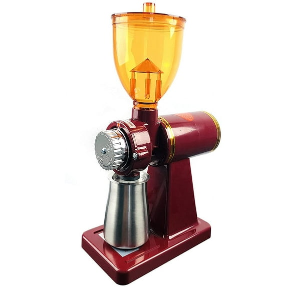 Burr Coffee Grinder, Coffee Grinder Electric Adjustable Burr Mill Coffee Bean Grinder (Red)