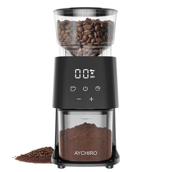 Burr Coffee Grinder Electric, Adjustable Burr Mill with 30 Grinding Settings, Coffee Bean Grinder with Touchscreen, 2-12 Cups