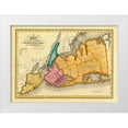 thumbnail image 1 of Burr, David 24x18 White Modern Wood Framed Museum Art Print Titled - New York, Queens, Kings, Richmond counties, 1829, 1 of 4