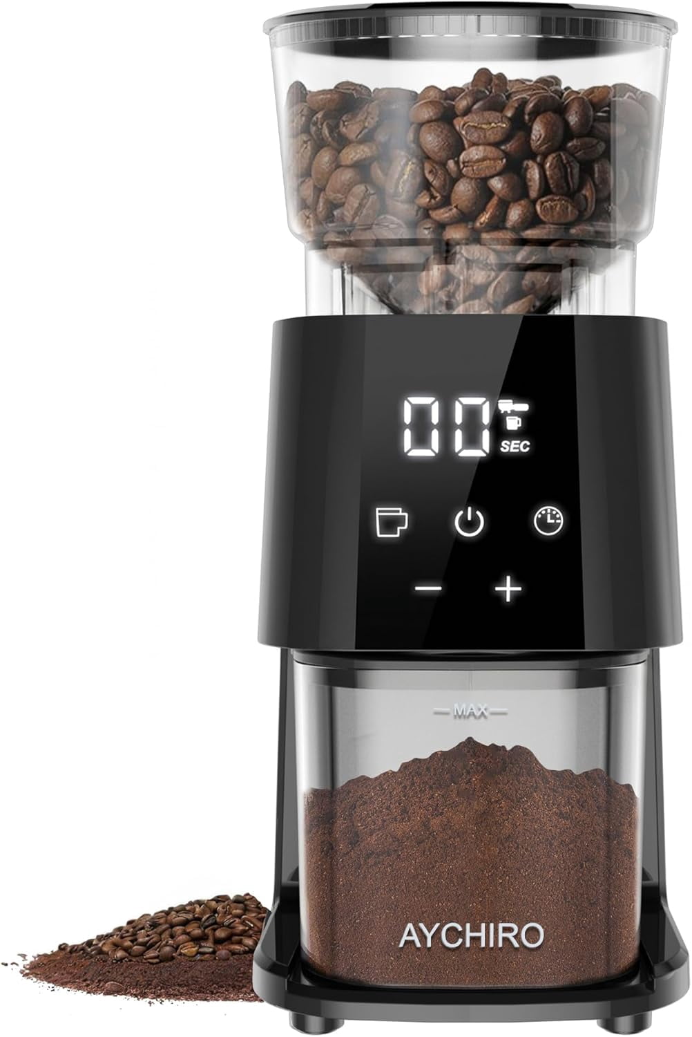 Burr Electric, Adjustable Burr Mill with 30 Grinding Settings, Coffee Bean Grinder with Touchscreen, 2-12 Cups
