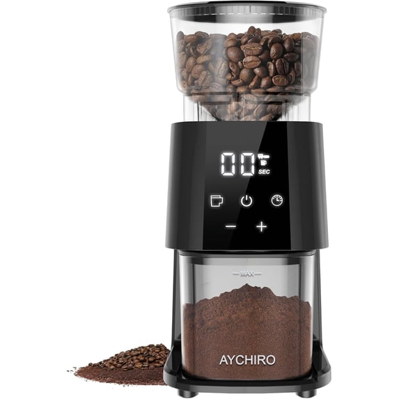 Burr Electric, Adjustable Burr Mill with 30 Grinding Settings, Coffee Bean Grinder with Touchscreen, 2-12 Cups
