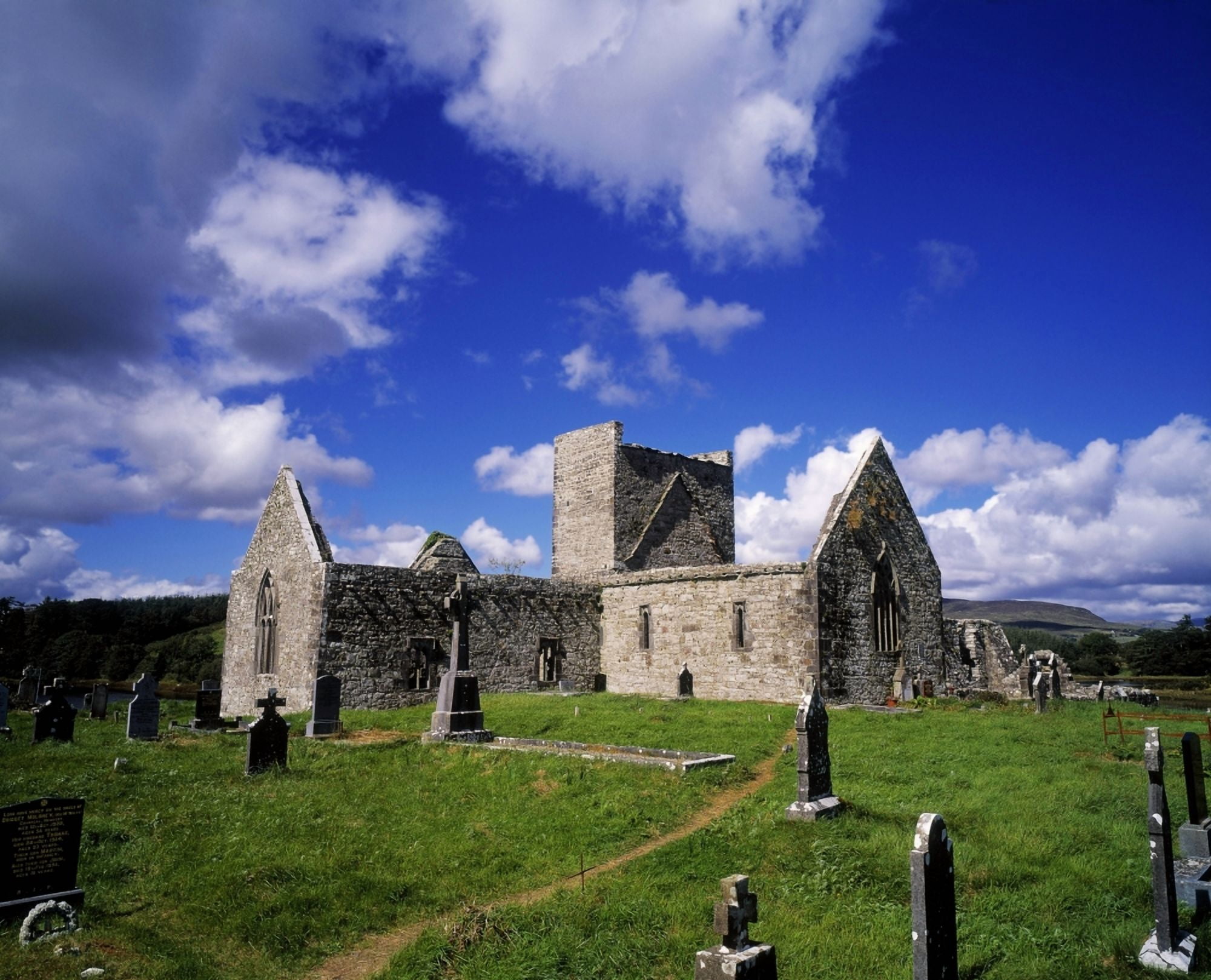 Burrishoole Friary Co Mayo Ireland Canvas Art - The Irish Image Collection Design Pics (17 x 14)