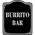 thumbnail image 1 of Burrito Bar BLACK Aluminum Composite Sign, 8.5"x10", 1 of 5