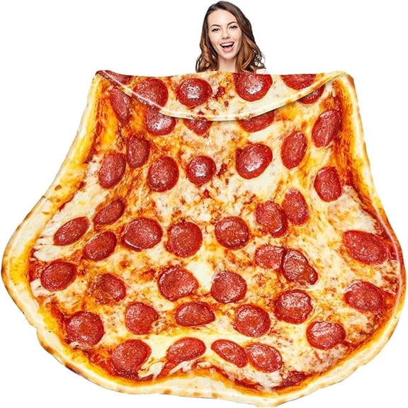 Burrito Blanket, 35" Round Tortilla Throw Blanket, Soft Flannel Wearable Wrap Blanket, Funny Food Blanket for Adults, Couch Bed Travel Blanket, Gift Novelty