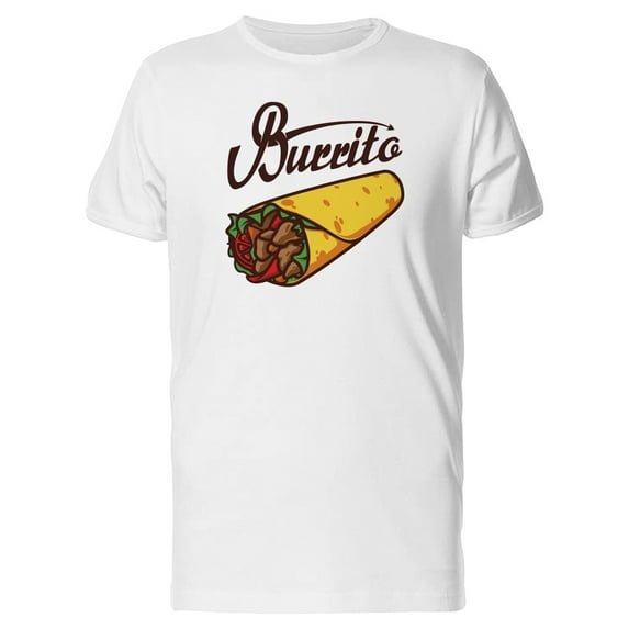 Burrito Cartoon T-Shirt Men -Image by Shutterstock, Male 4X-Large