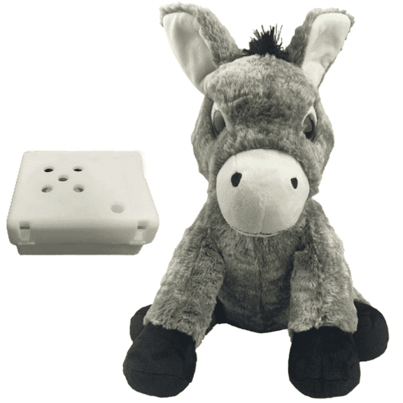 Burrito Donkey Stuffed Toy with Pre-Recorded Donkey Sound - 8-Inch Realistic Donkey Stuffed Animal - Soft Plush Donkey Sound with Sound Module for Kids