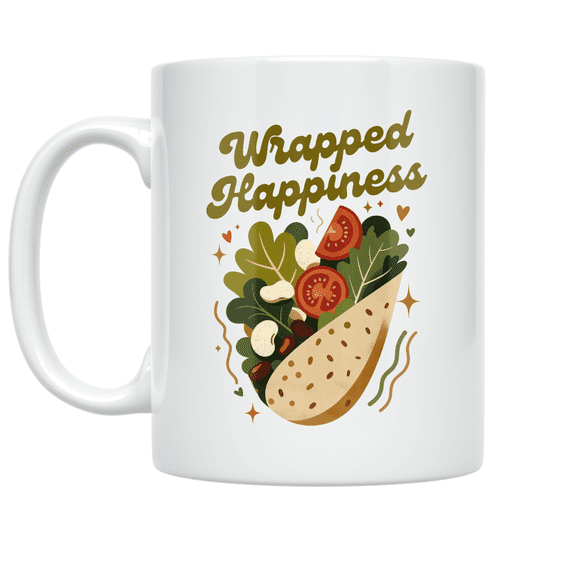 Burrito Graphic Design - Foodie Enthusiast - 11 oz Ceramic Coffee Mug
