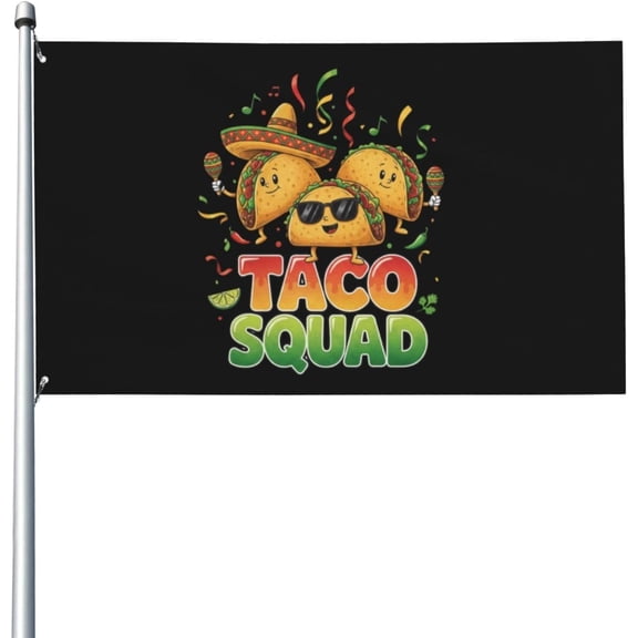 Burrito Squad Flag for Room Guys Double Sided Personalized Flags Outdoor Banner for Classroom 3x5 Ft, Burrito Squad Tapestry for Classroom