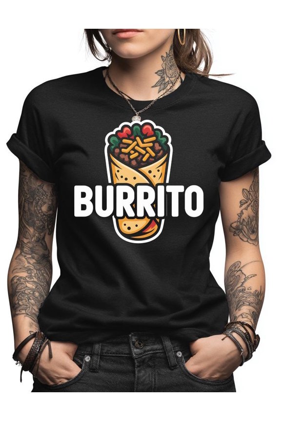 Burrito T-Shirt, Foodie Gift, Mexican Food Shirt, Cute Burrito Design, Gift For Food Lover, Food T-Shirt, Funny Shirt, Burrito Lover Tee