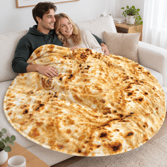 Burrito Tortilla Taco Blanket For Adult Realistic Throw Funny Gifts Women Men Teen Boy Girl Soft Flannel Foodmas Birthday 47 Inch