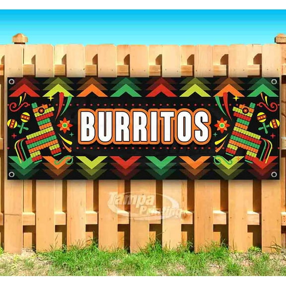 Burritos 13 oz Vinyl Banner With Metal Grommets