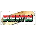 thumbnail image 1 of Burritos Banner 48" X 120" Heavy Duty 13 Oz Vinyl Banners with Grommets Single Sided, 1 of 5