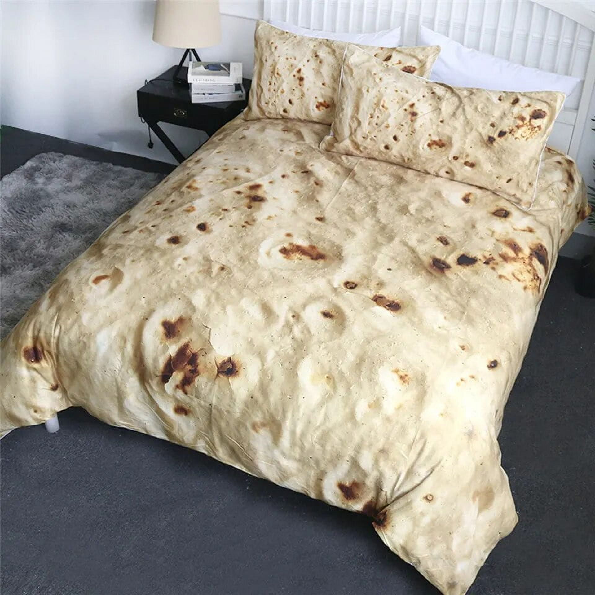 Burritos Duvet Cover Set King Size 3D Print Food Theme Comforter Cover