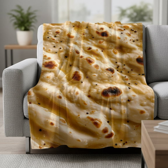 Burritos Food Fleece Throw Blanket Pancake Noodle Texture Realistic Fun Burritos Ultra Soft Fuzzy Cozy Flannel Throw Blanket for Couch Sofa Bed Car Travel, Ideal Gifts 30x40 Inches