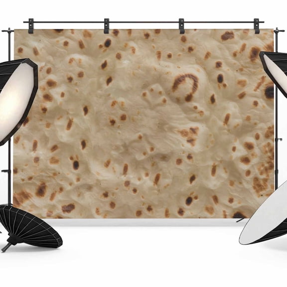 Burritos Food Photography Backdrop 7x5FT, Pancake Noodles Texture Realistic Fun Photo Backdrops, Background for Photography Studio Photo Studio Background, Back Drop for Photoshoot