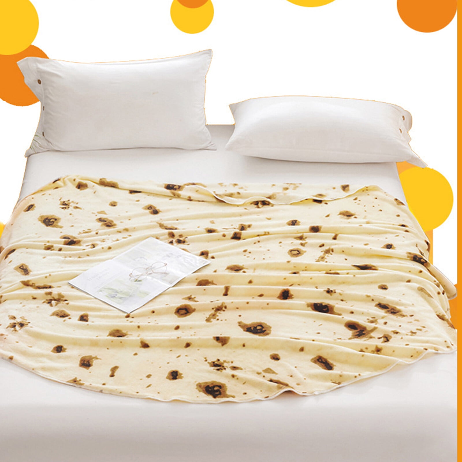 Burritos Tortillas Blanket, 60 Inch Burritos Double Sided Blankets for