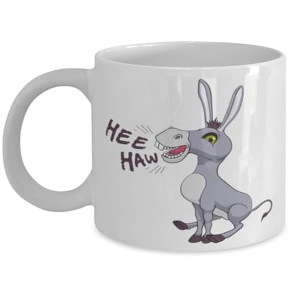 Burro 11 oz Coffee Mug - Hee Haw Donkey White Ceramic Gift