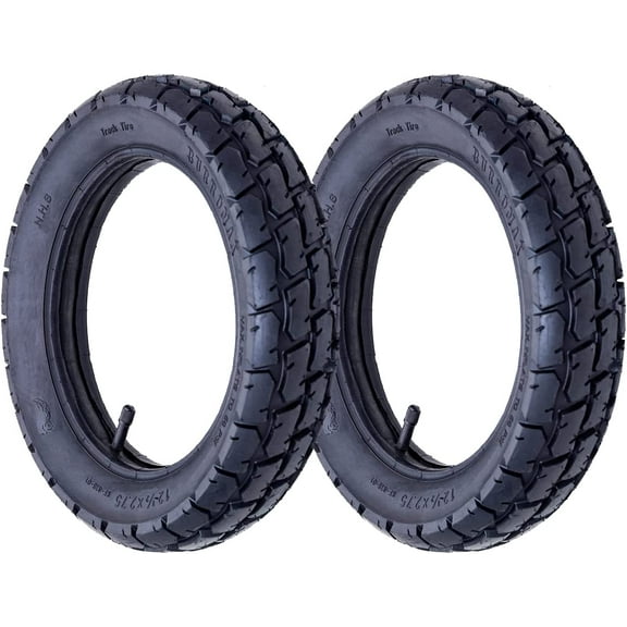 Burromax (Set of 2) Track Pavement Tire 12.5x2.75 (12-1/2x2-3/4) & Inner Tube Set for TT250 TT350R TT750R, Razor MX350 MX400 Dirt Rocket, X-Treme X-560, Electric Mini Bikes, Mini Pocket Bikes