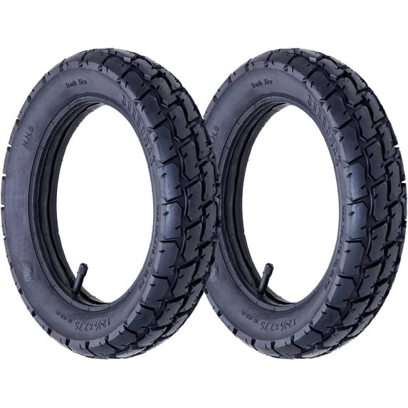 Burromax (Set of 2) Track Pavement Tire 12.5x2.75 (12-1/2x2-3/4) & Inner Tube Set for TT250 TT350R TT750R, Razor MX350 MX400 Dirt Rocket, X-Treme X-560, Electric Mini Bikes, Mini Pocket Bikes
