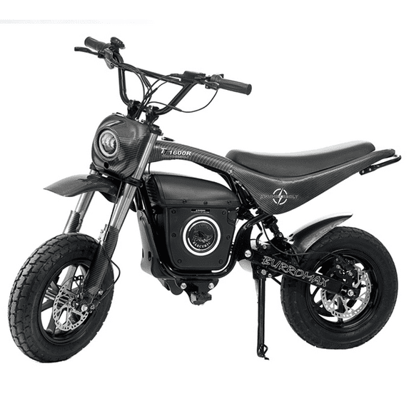 Burromax TT1600R, 1600w 52v Lithium Ion, 4 Speeds, 32 mph, up to 350lb Rider, Electric Mini Bike