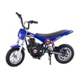 thumbnail image 1 of Burromax TT250 Electric Dirt Bike for Kids, 250w 24v 7ah, 2 Speeds, 14 Mph, Up to 150lb Rider, Off-Road Electric Mini Bike (Blue), 1 of 8