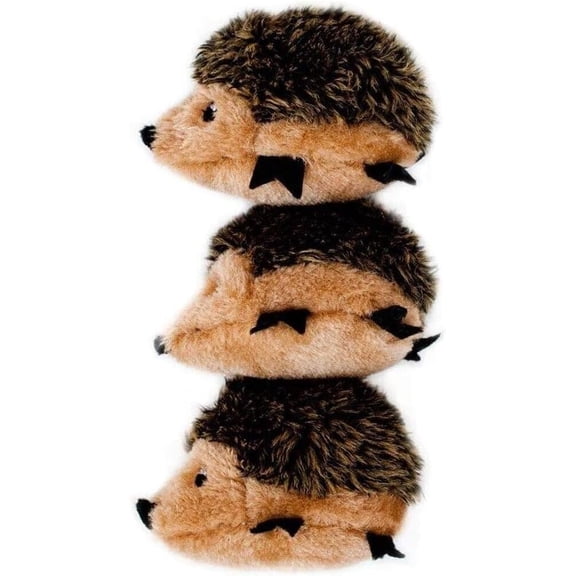 Burrow Replacement Miniz - Interactive Dog & Puppy Toys for Boredom, Stimulating Pet Products to Keep Them Busy, Plush Refills for Hide & Seek Puzzle, Squeaky Toy for Enrichment - Hedgehogs