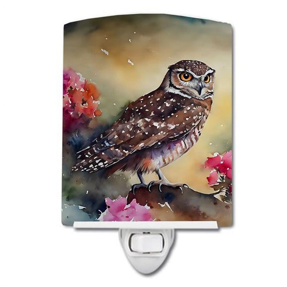 Burrowing Owl Ceramic Night Light 4 in x 6 in