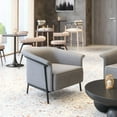 thumbnail image 1 of Burry Accent Chair Slate Gray Accent Chair, Modern Style, Cozy polyester linen fabric, Steel, Indoor Living, 1 of 5