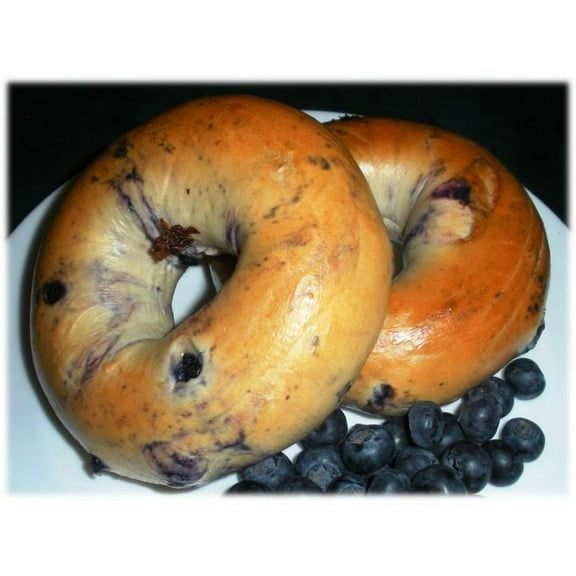 Burry Foodservice Thaw and Sell Sliced Blueberry Bagel, 4 Ounce 36 per case.