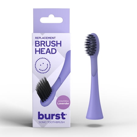 Burst Sonic Electric Toothbrush Replacement Head, Lavender