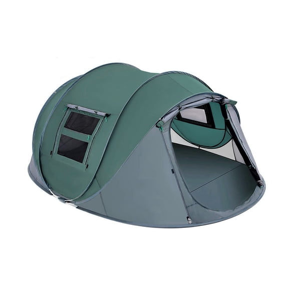 Burst Up Shelter for Quick Family Camping, Polyester, Accommodates 8 Persons Easy Assembly.