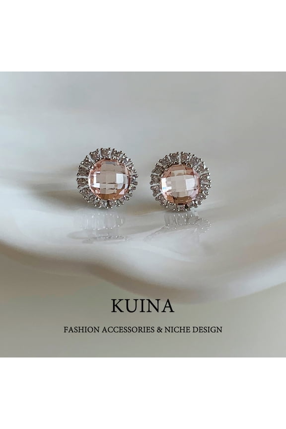 Burst flash diamond earrings exquisite small light luxury senior sense of temperament earrings 2025 new explosive models unique and beautiful earrings