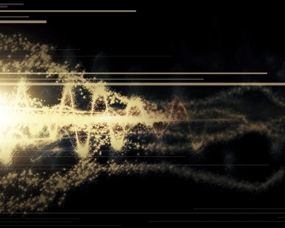 Burst of energy forms into powerful beam of light Canvas Art - Tomasz DabrowskiStocktrek Images (32 x 25)