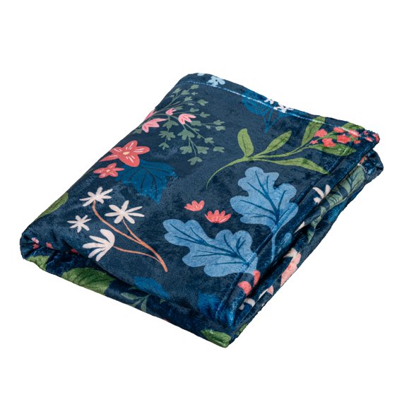 Bursting Botanicals Plush Blanket, 60"L x 50"W
