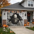 thumbnail image 1 of Bursting Wall Skeleton Halloween Garage Door Cover Large Backdrop for Outside Home Halloween Party Display, 1 of 3