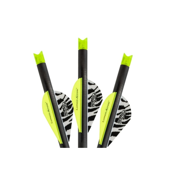 Lumenok 20" Carbon Crossbow Bolt with Green Moon Lighted Nock 3PK