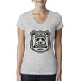 thumbnail image 1 of Burt Macklin Parks and Recreation Pop Female Junior Fit V-Neck Tee, Heather Grey, 2XL, 1 of 3