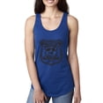 thumbnail image 1 of Burt Macklin Parks and Recreation Pop Ladies Racerback Tank Top, Royal, X-Large, 1 of 3