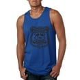thumbnail image 1 of Burt Macklin Parks and Recreation Pop Male Graphic Tank Top, Royal, Large, 1 of 3